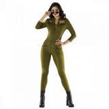 Costume Green Aviator Bodysuit Women's Size 8-10