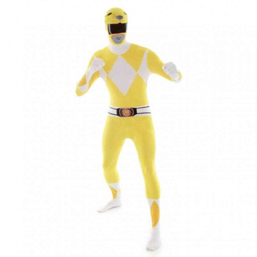 Costume Yellow Power Rangers Morphsuit Adult Size XX-Large