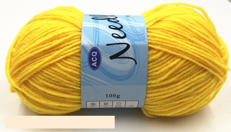 Acrylic Yarn - Yellow 100g #107 (Set of 6)