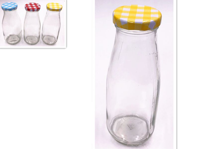 Glass Milk Bottle - 320ml (Set of 12)