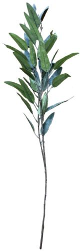 Vibrant green artificial long leaf branch, perfect for adding nature-inspired decor to any space.