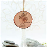 Wood Slice Ornament : Family Tree - Ornaments