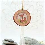 Wood Slice Ornament : Mr Fox - Ornaments