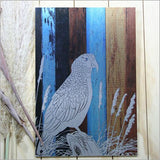 Kiwiana Wall Art -  Aged Timber Kea (Large)