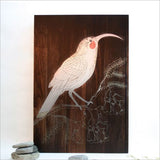 Kiwiana Wall Art -  Dark Wood Huia (Small)