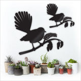 Kiwiana Wall Art - Fantail on Kowhai (Small)