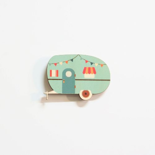 Wall Art - Printed Pine Mini: Caravan - Mini Shapes