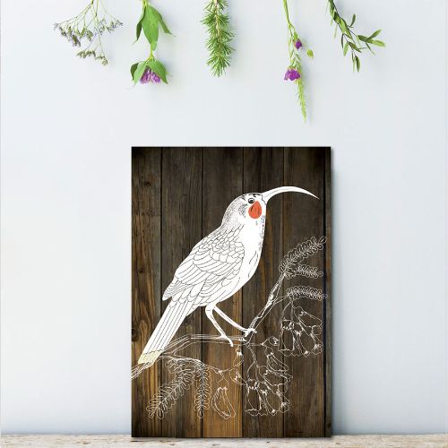 Kiwiana Wall Art - Rectangle: DW Huia (Small) - Rectangles