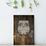 Kiwiana Wall Art - Rectangle: DW Morepork (Small) - Rectangles