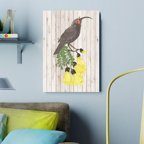 Kiwiana Wall Art - Rectangle: Huia (Large) - Rectangles