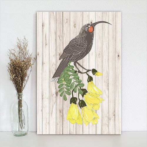 Kiwiana Wall Art - Rectangle: Huia (Large) - Rectangles