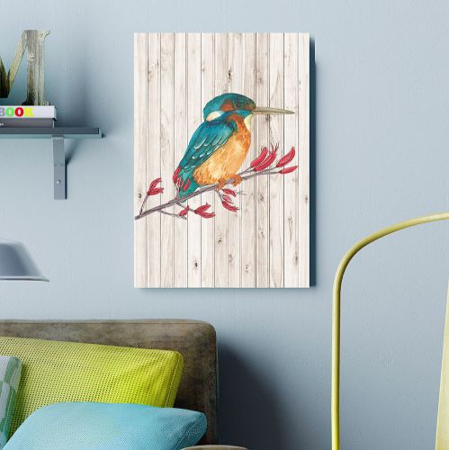 Kiwiana Wall Art - Rectangle: Kingfisher (Large) - Rectangles