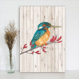 Kiwiana Wall Art - Rectangle: Kingfisher (Large) - Rectangles