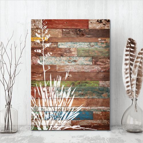 Kiwiana Wall Art - Rectangle: Flax (Small) - Rectangles