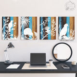 Kiwiana Wall Art - Rectangle: Fantail (Small) - Rectangles