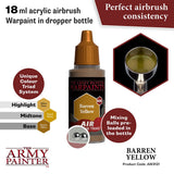 Army Painter - Warpaints Air - Barren Yellow Acrylic Paint 18ml