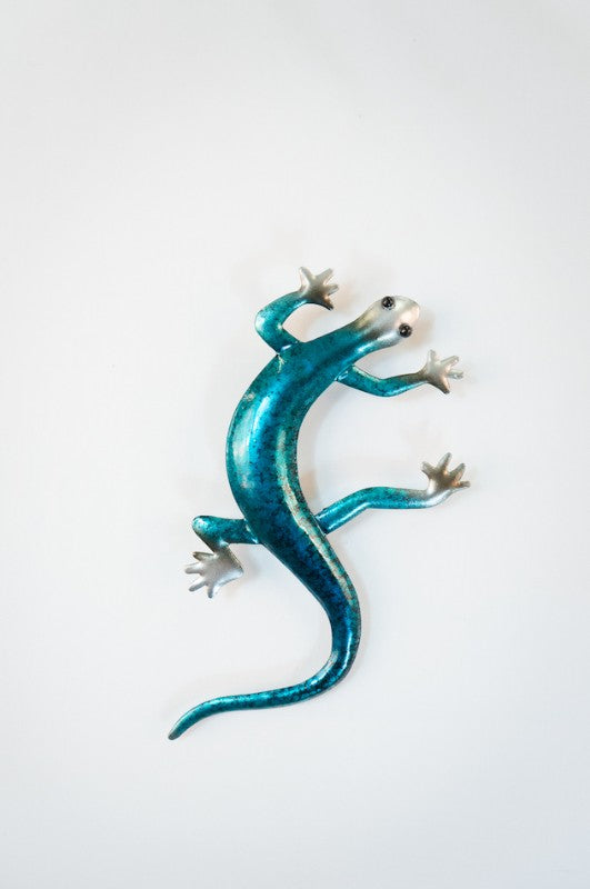 Small Metal Gecko - Blue