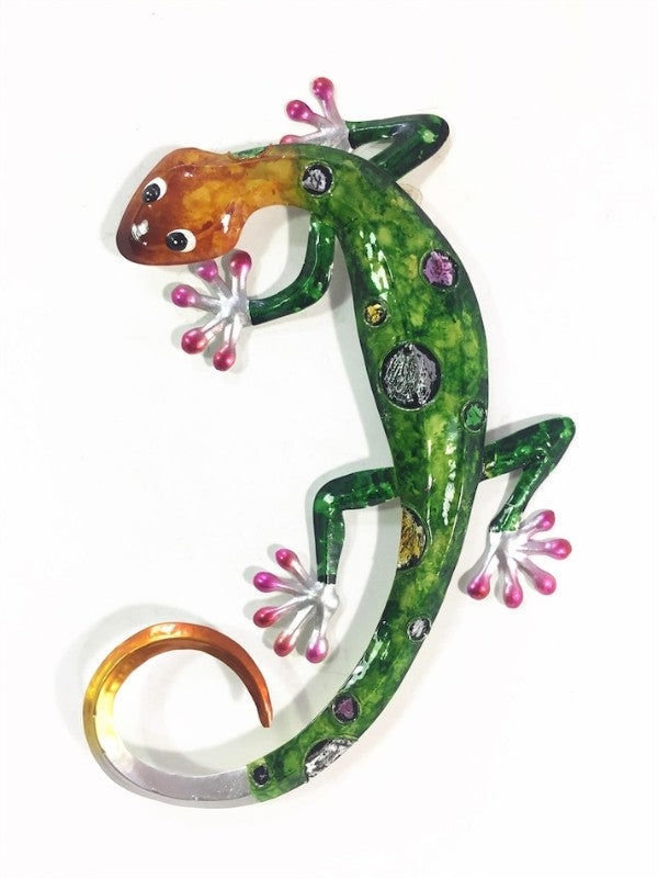 Gecko - Green - Metal Wall Hanging