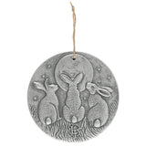 Silver Effect Moon Shadows Terracotta Plaque by Lisa Parker