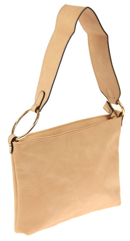 Handbag Wide Strap Rectangle Bag - Pink
