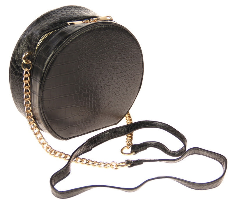 Handbag Round Box Bag - Black