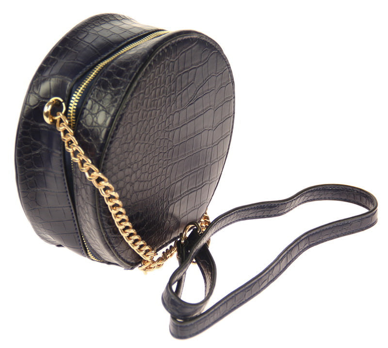 Handbag Round Box Bag - Navy