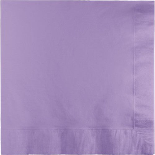 Pack of 50 Luscious Lavender Luncheon Napkins, 33cm x 33cm, elegant 2-ply design for stylish dining occasions.