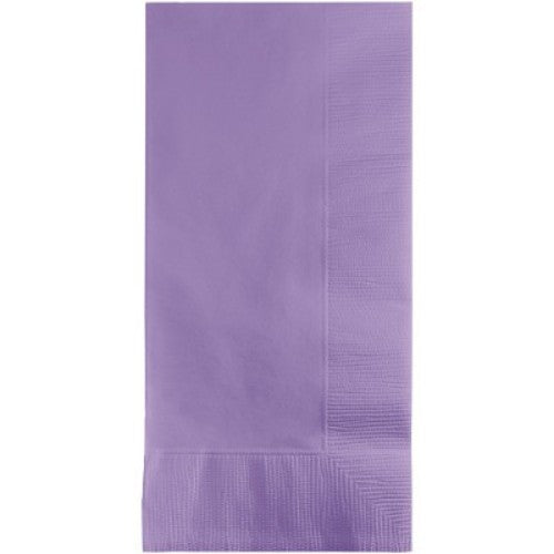 Pack of 50 lavender dinner napkins, 40cm x 40cm, elegant 1/8 fold design, ideal for special occasions and everyday use.