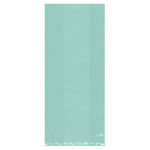 Small Robin's Egg Blue cello party bags, pack of 25, perfect for gifts and favors at celebrations.