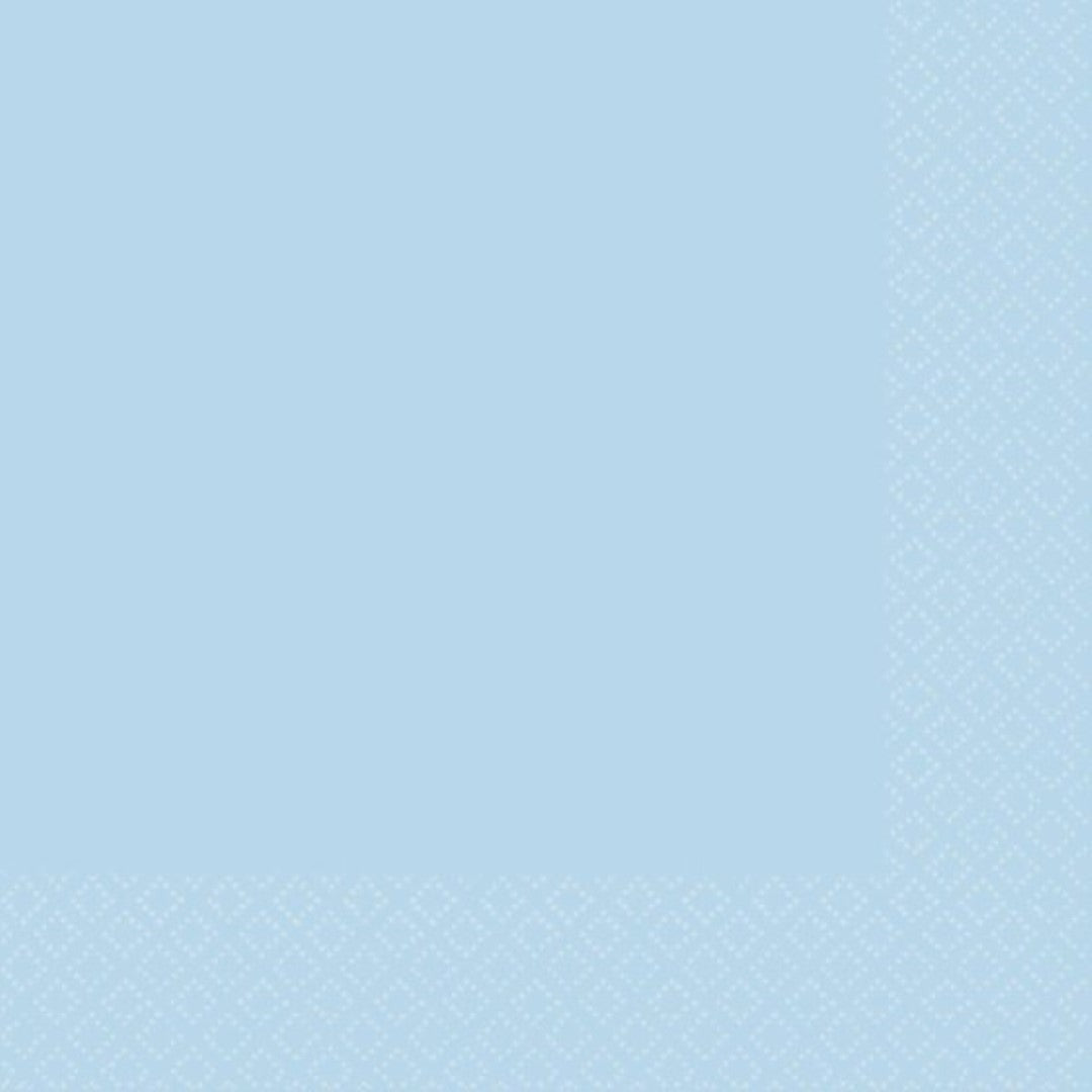 40 pastel blue 2-ply dinner napkins, durable and stylish for occasions and everyday use.
