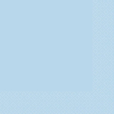 40 pastel blue 2-ply dinner napkins, durable and stylish for occasions and everyday use.