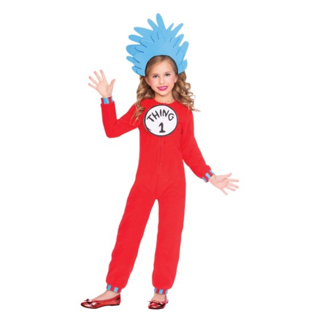 Costume Dr. Seuss Thing 1 & 2 Jumpsuit 4-6 Years