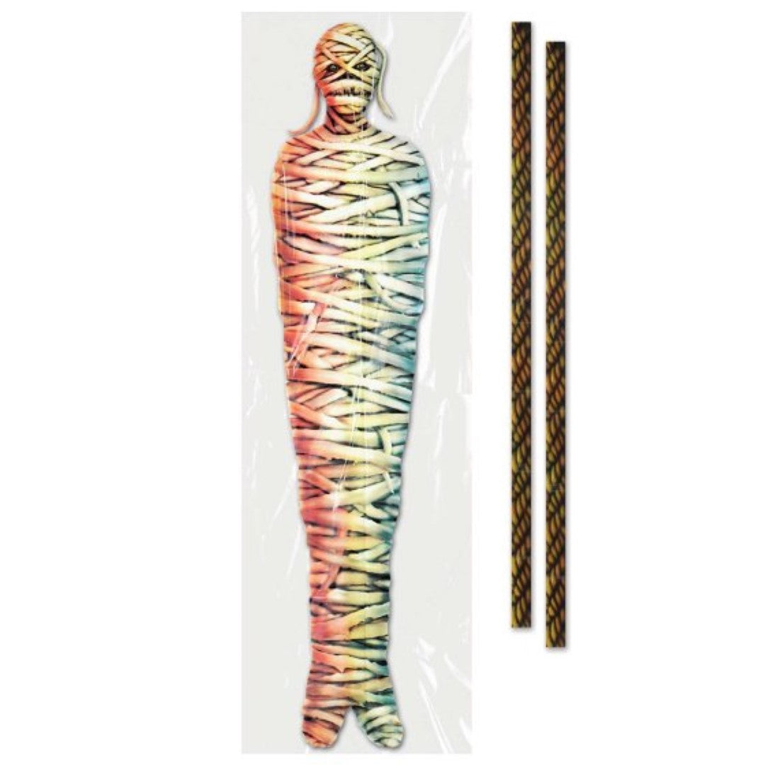 Beistle Mummy Tree Wrap Decoration, 152cm x 40cm, for spooky Halloween decor on trees and lampposts.