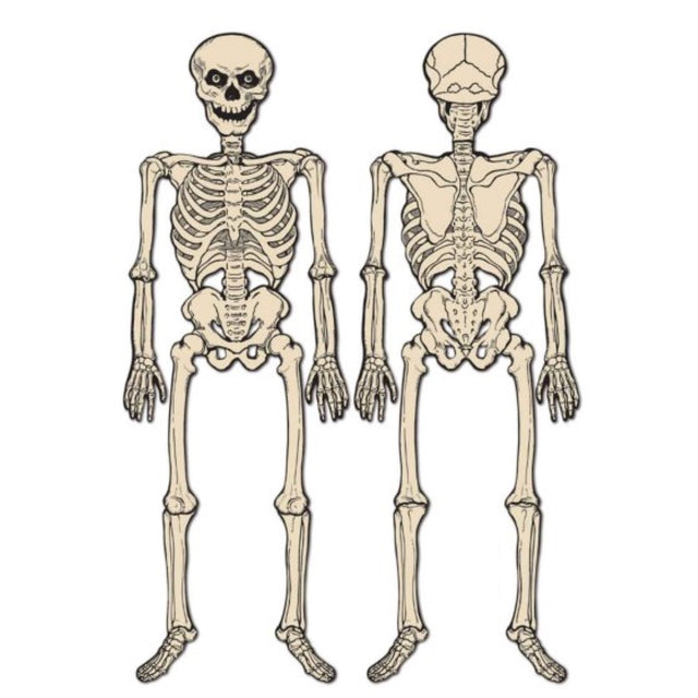 Beistle Vintage Halloween Jointed Skeleton, 129cm with movable limbs for spooky Halloween decor and versatile seasonal use.