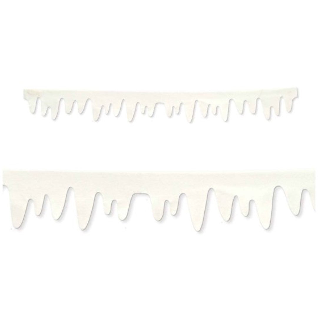 Beistle Fabric Icicle Decorations - pack of 2, 137cm long, durable fabric icicles for winter-themed decor.
