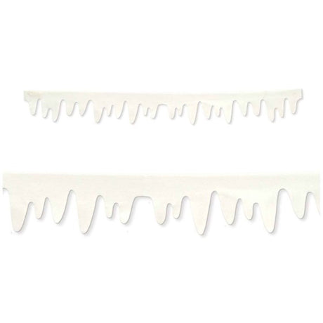 Beistle Fabric Icicle Decorations - pack of 2, 137cm long, durable fabric icicles for winter-themed decor.