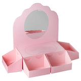 Pamper Party Pamper Station kit with pink boxes, treat tubs, mirror, and toppers for DIY spa-themed gatherings.