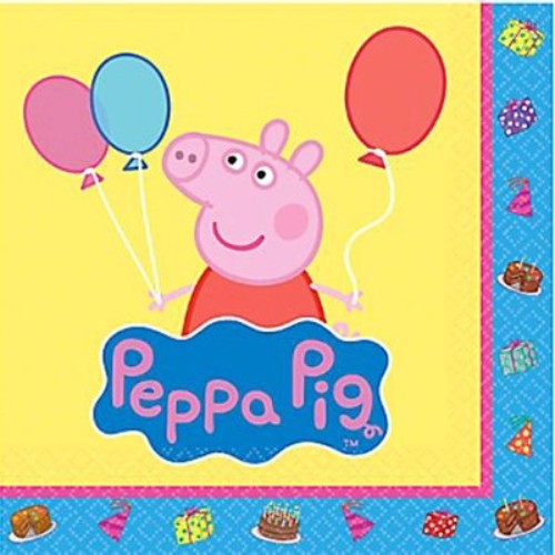 Peppa Pig Beverage Napkins -Pack of 16
