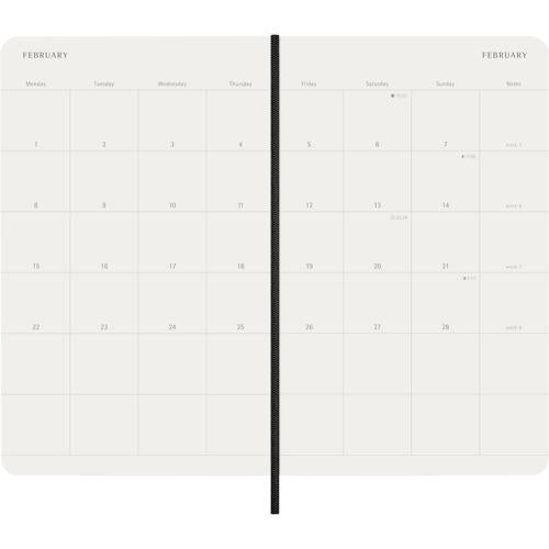 2027 Moleskine Monthly Softcover Large Black 12-Month Diary