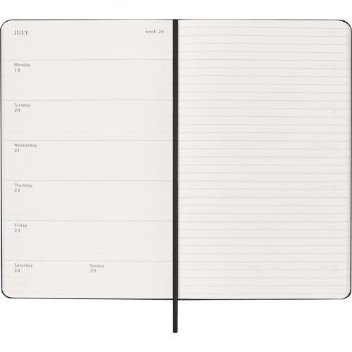 2027 Moleskine Weekly With Notes Hardcover Large Black 12-Month Diary