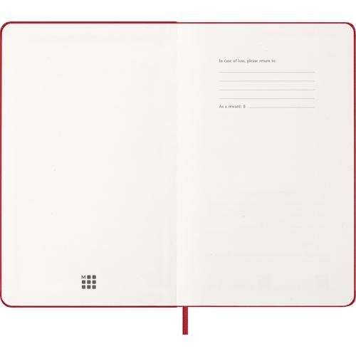 2027 Moleskine Weekly With Notes Hardcover Large Scarlet Red 12-Month Diary