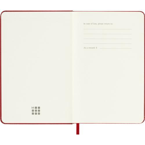 2027 Moleskine Weekly With Notes Hardcover Pocket Scarlet Red 12-Month Diary
