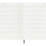 2027 Moleskine Weekly With Notes Softcover Large Myrtle Green 12-Month Diary