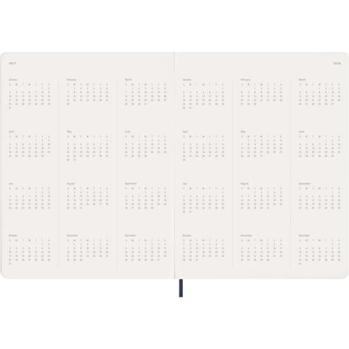 2027 Moleskine Essential Softcover Weekly Vertical XXL Sapphire Blue Planner