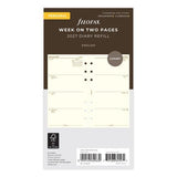 2027 Filofax Week to View Personal Cotton Cream Organiser Refill