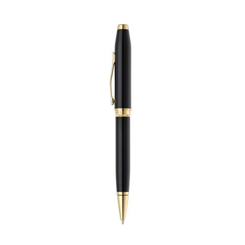 Ballpoint Pen - Cross Foundry Black Lacquer with Gold Trim