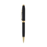 Ballpoint Pen - Cross Foundry Black Lacquer with Gold Trim