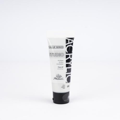Acrylic Paint Metallic Silver 75ml - Phoenix