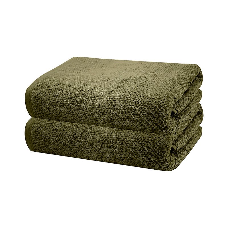 Angove 2pack Bath Sheet 80x160cm Olive