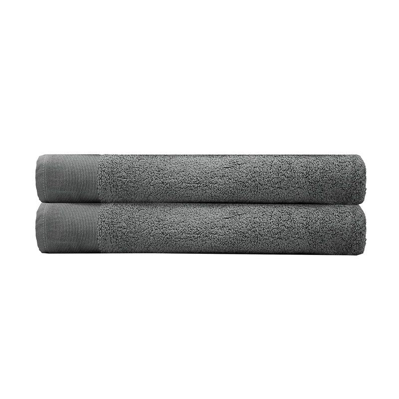 Elvire Bath Sheet 2 Pack Pewter